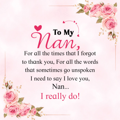 Nan/Mum Warm Gift Card, Greeting Card for Grandma/Mother-Jessemade AU