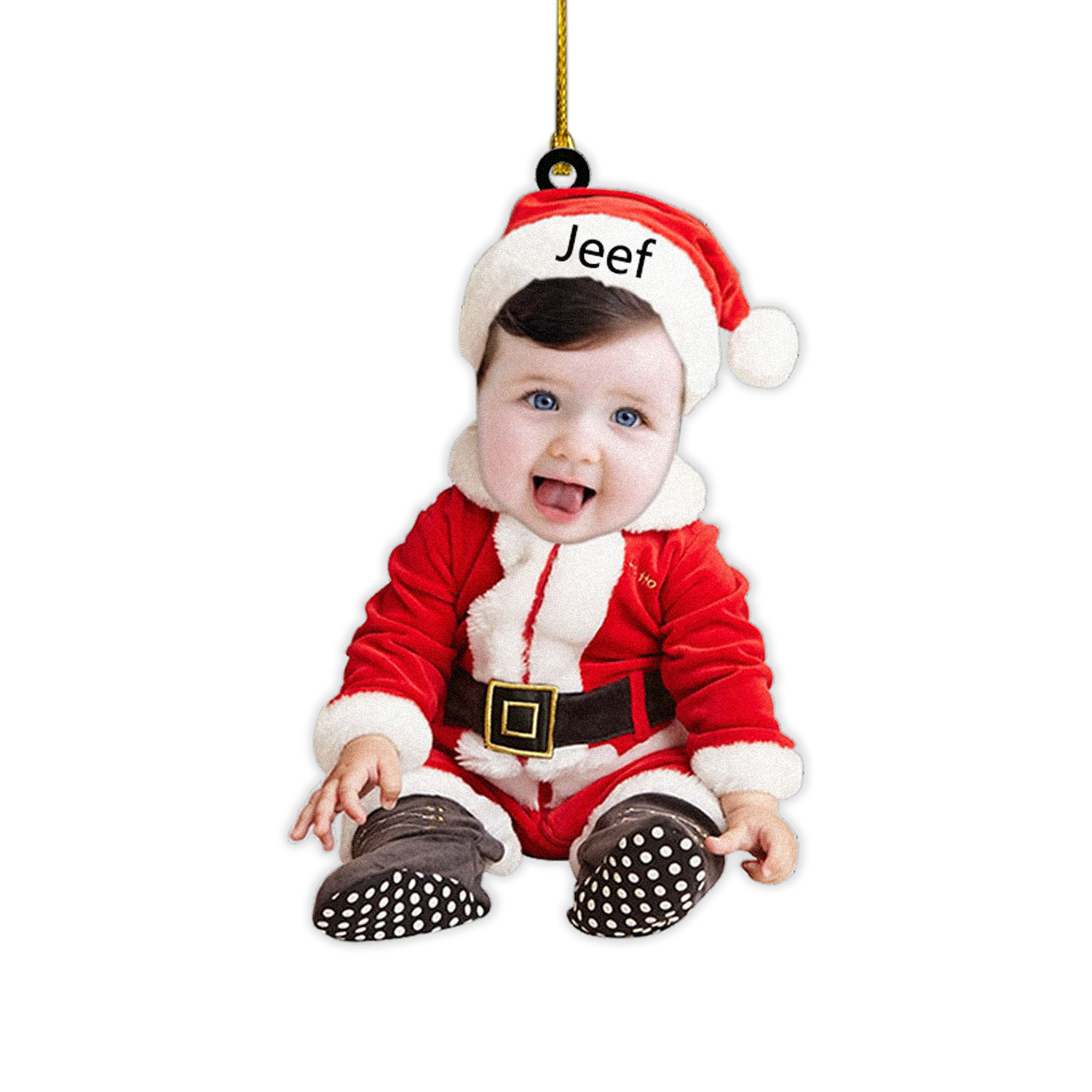 Funny Face Christmas Ornament Custom Photo Ornament Gifts for Family-Jessemade AU