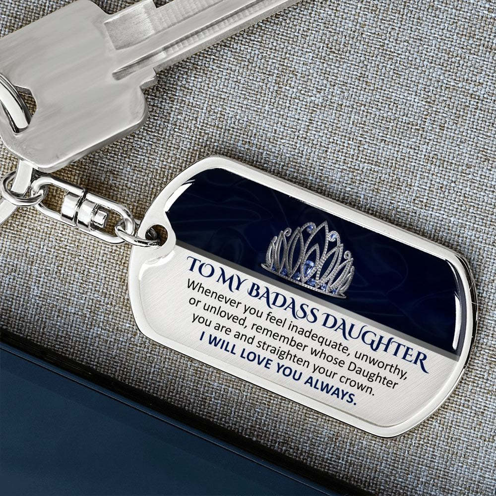 To My Son & Daughter & Granddaughter Keychain Stainless Steel Keychain "I Will Love You Always"-Jessemade AU