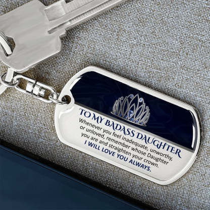 To My Son & Daughter & Granddaughter Keychain Stainless Steel Keychain "I Will Love You Always"-Jessemade AU