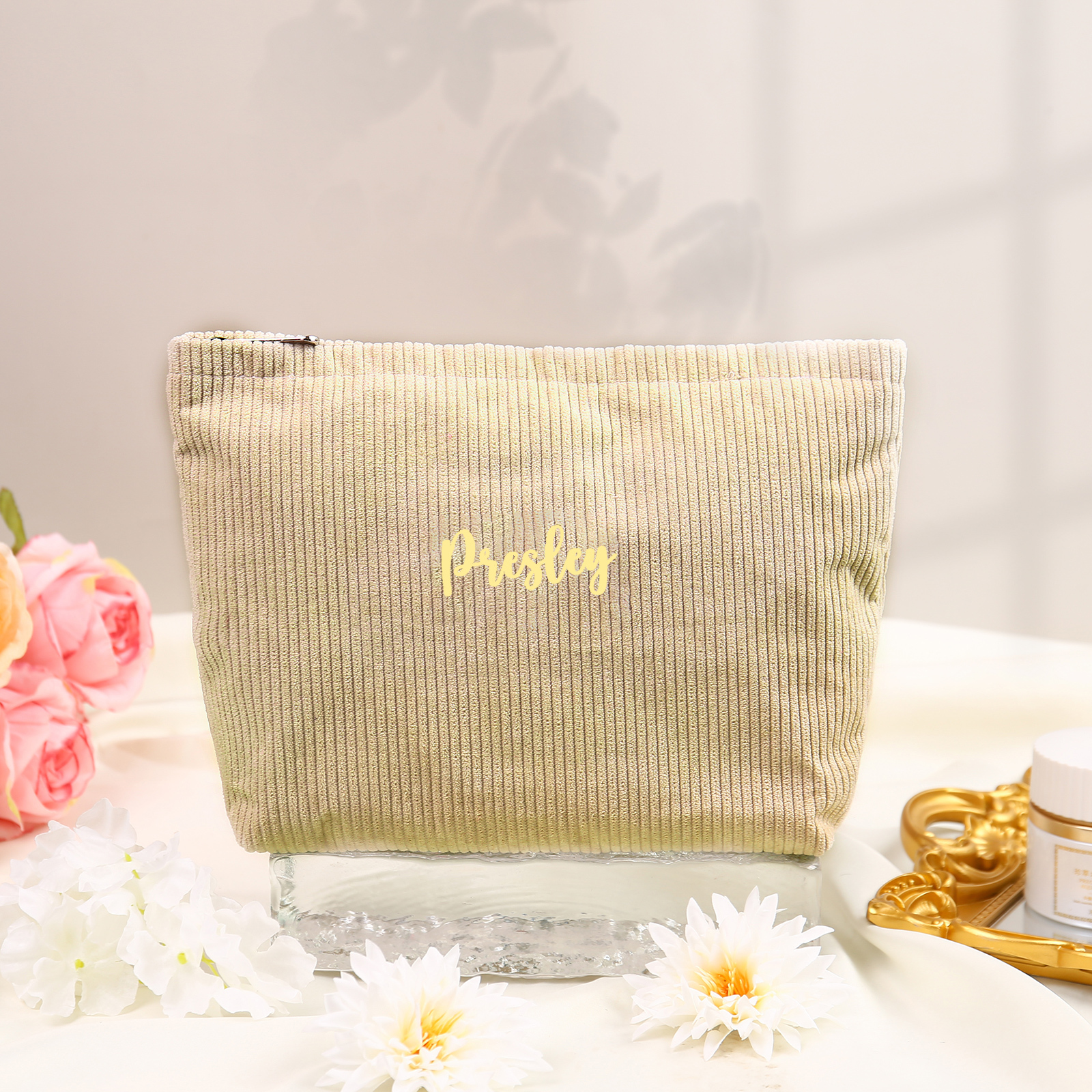 Personalised Name Multi-Functional Storage Bag Custom Zipper Makeup Bag Jewelry Storage Gifts for Her -Jessemade AU