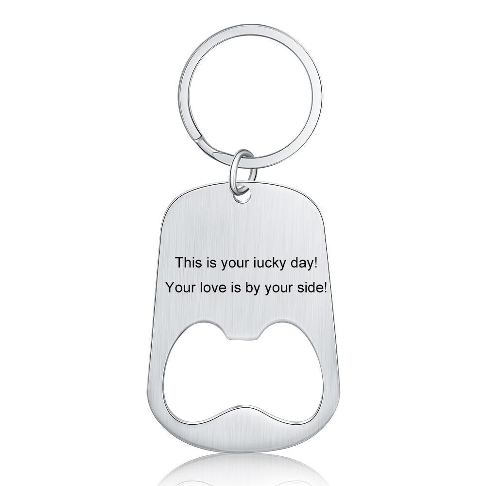 Custom Photo Keychain Personalised Bottle Opener Photo Engraved Gift for Father-Jessemade AU