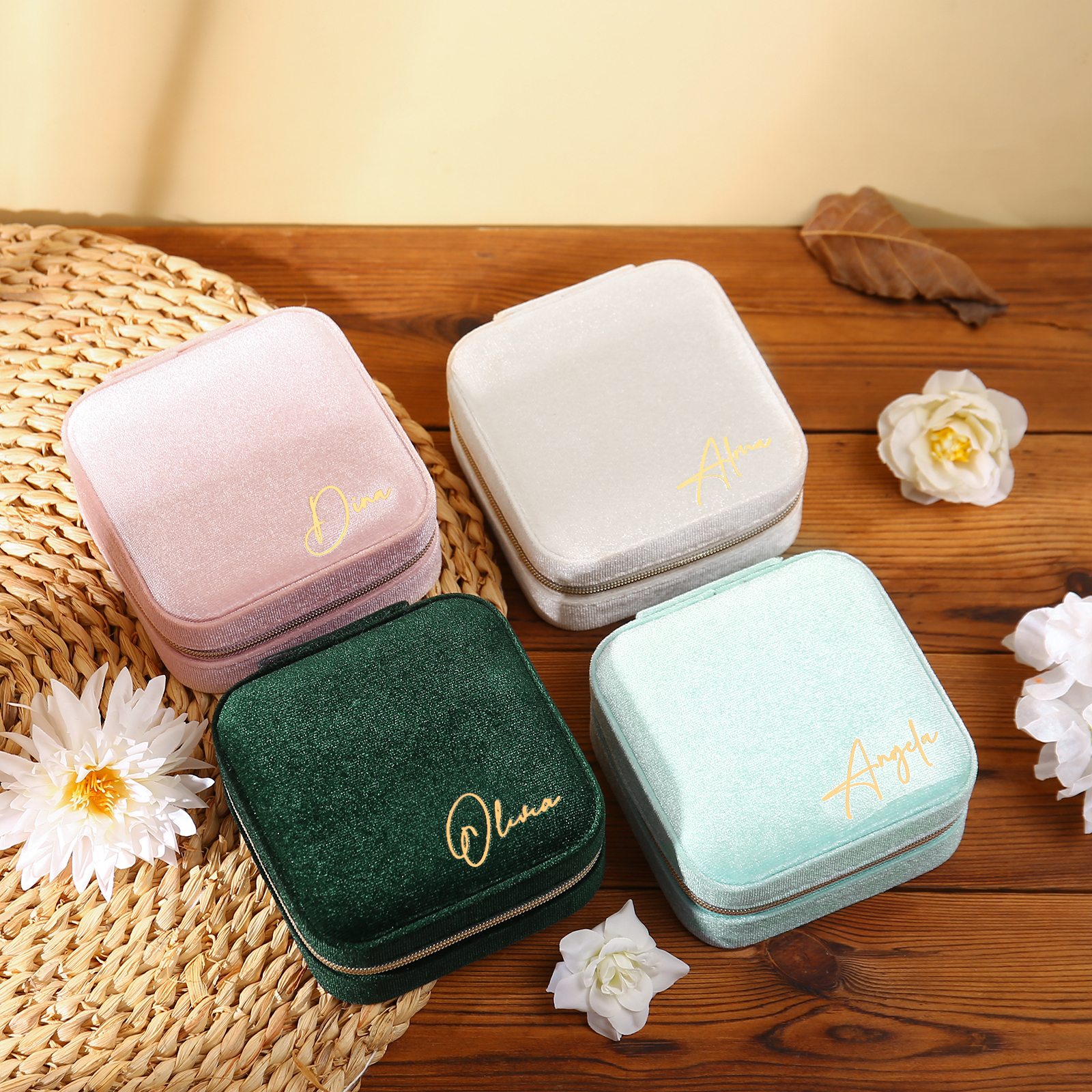 Personalised Name Jewelry Storage Box Custom Travel Jewelry Box Gifts for Ladies Girls-Jessemade AU