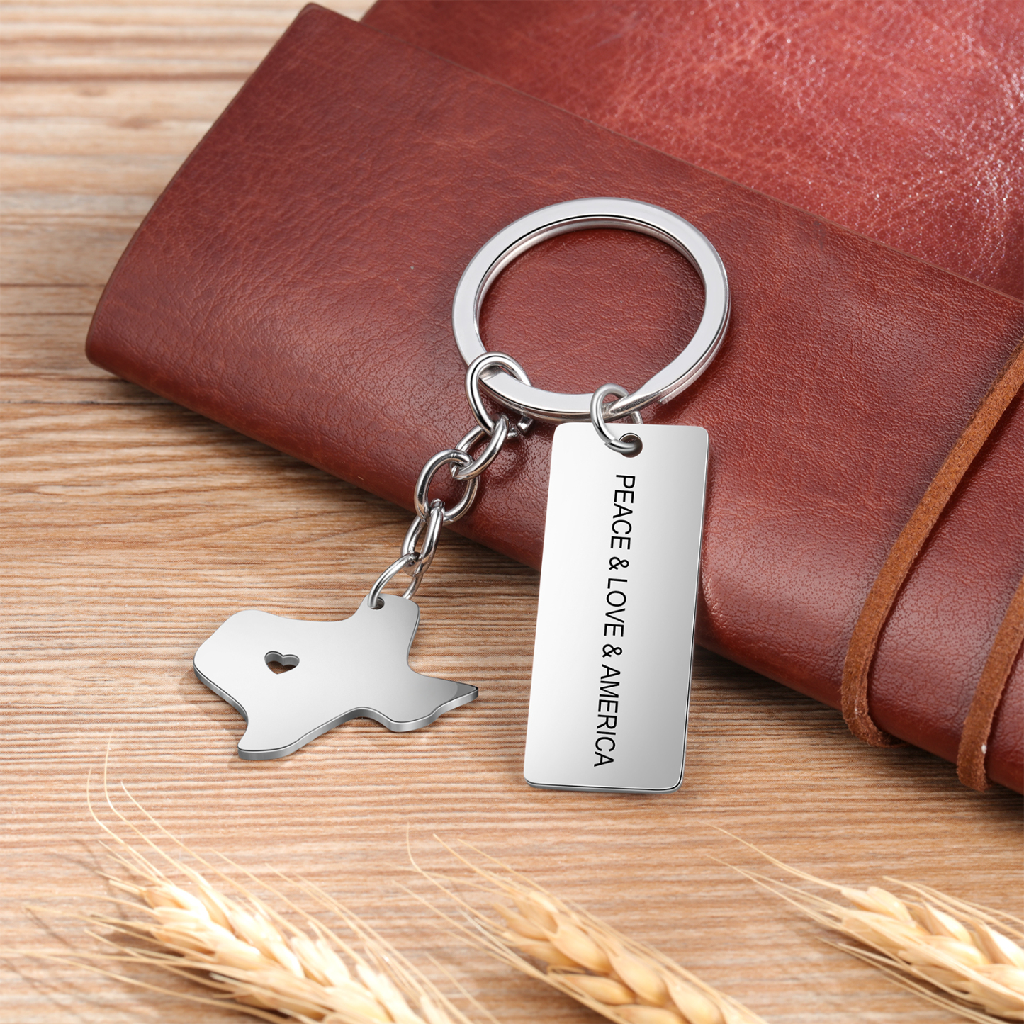 Personalised American state keychain Gifts For Him-Jessemade AU