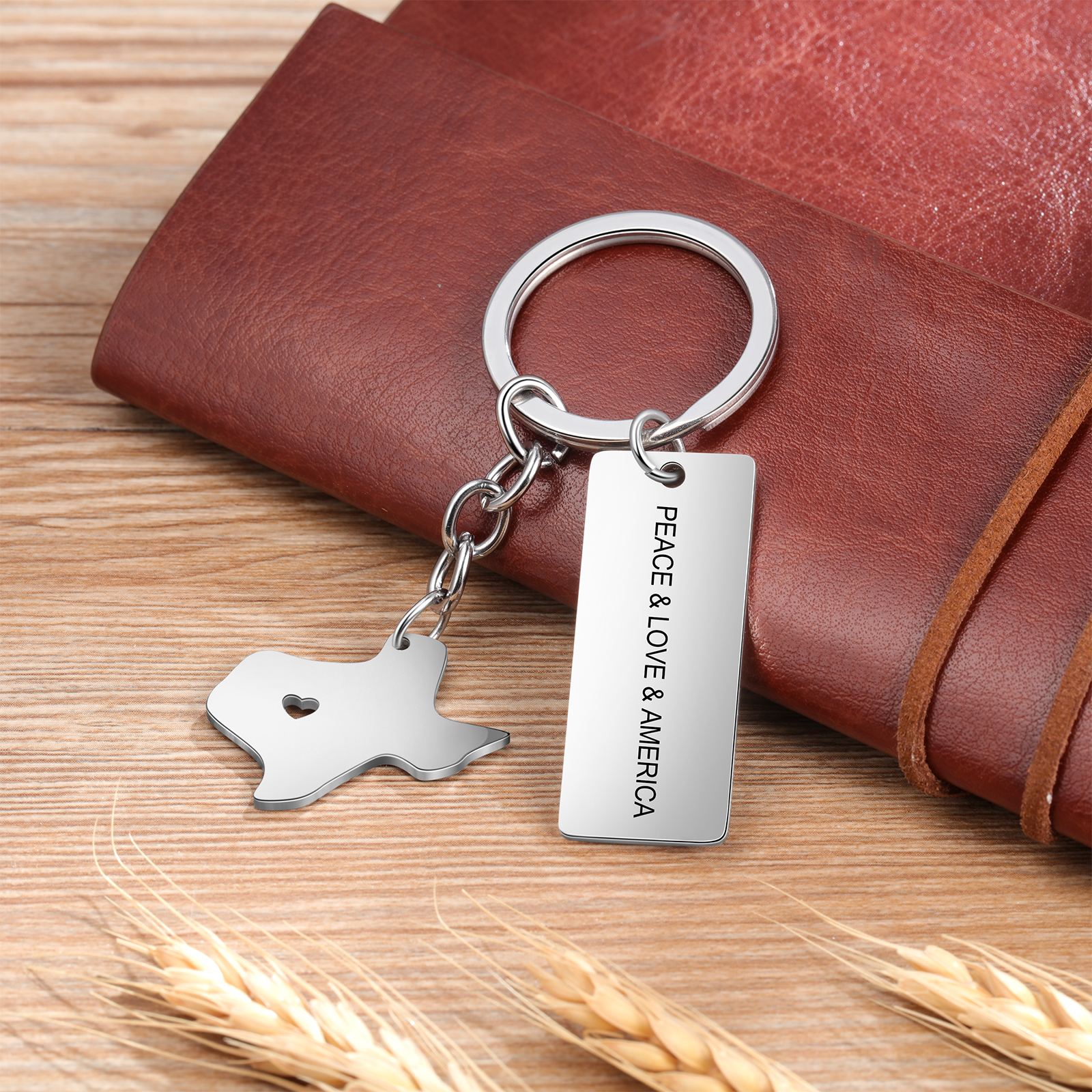 Personalised American state keychain Gifts For Him-Jessemade AU