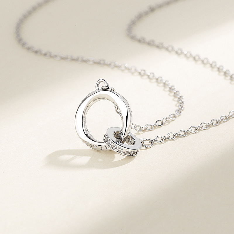 Couple Necklace Set Möbius Ring Necklace Birthday Valentine's Day Gift for Couples-Jessemade AU