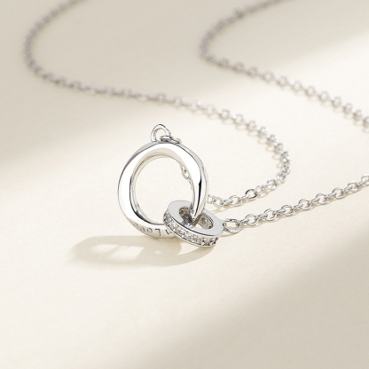 Couple Necklace Set Möbius Ring Necklace Birthday Valentine's Day Gift for Couples-Jessemade AU