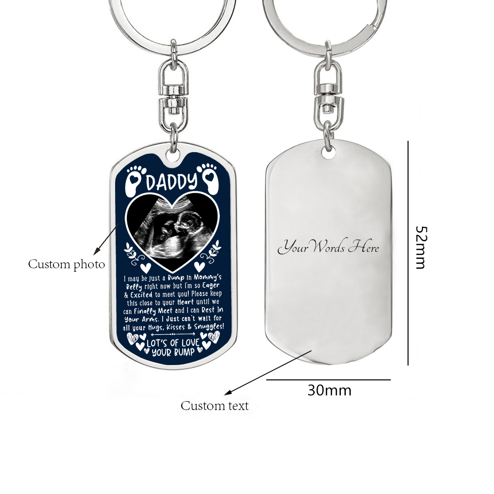 Personalised Message Keychain Custom Text Keyring for Him, "I may be just a bump"-Jessemade AU