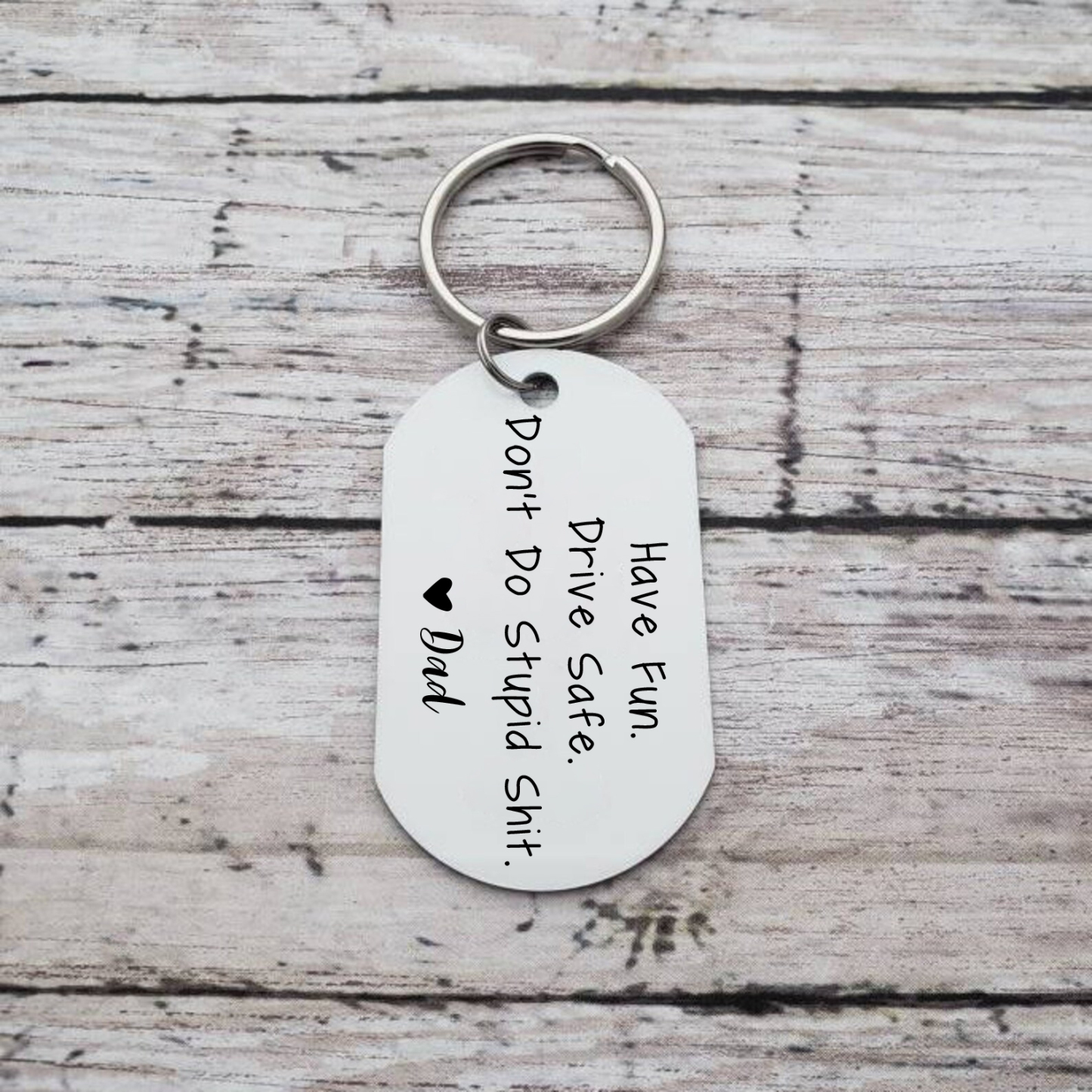 Drive Safe Don’t Do Stupid From Mom/Mum/Dad Funny Keychain for Kids-Jessemade AU