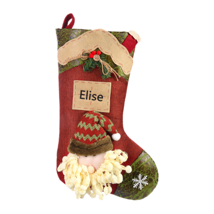 Personalised Christmas Stockings Ornaments Custom 1 Name Christmas Sock Gifts for Family Friends-Jessemade AU