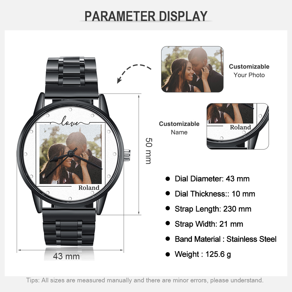 Personalised Photo Watch Custom 1 Photos Mechanical Watch Gifts for Him-Jessemade AU