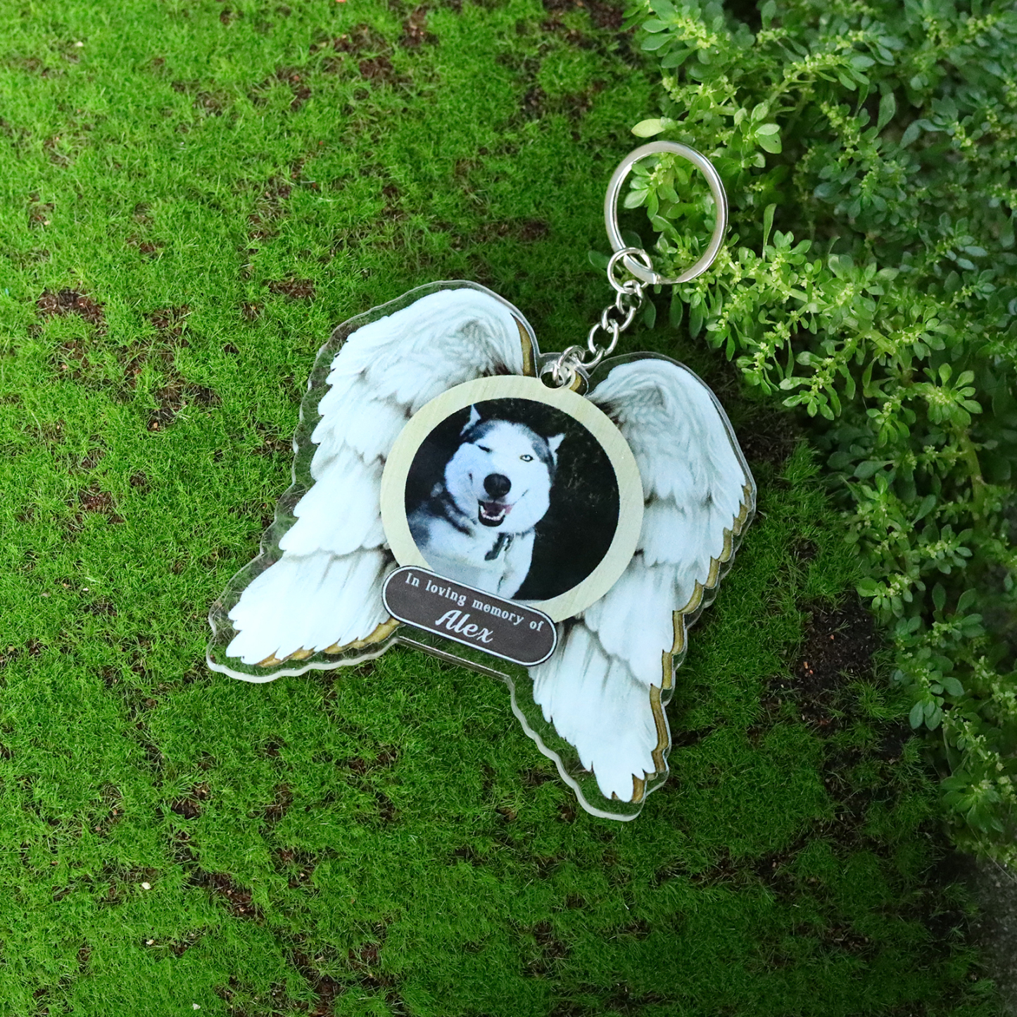Acrylic Pet Memorial Keychain Customised Name & Text & Photo Keychain Personalised Commemorative Gift-Jessemade AU