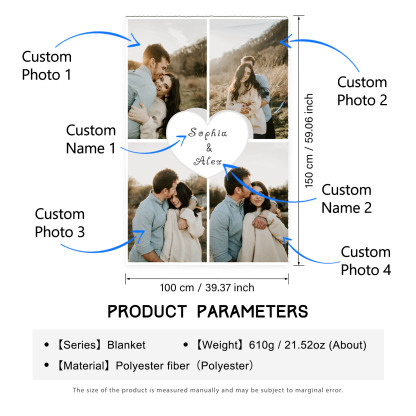 Personalised Couple Blanket Custom Photo Romantic Gift For Her-Jessemade AU