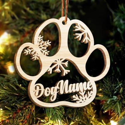 Personalised Wooden Paw Ornament Custom Name Christmas Pet Gifts-Jessemade AU