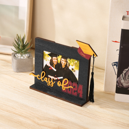 Class of 2024 Personalised Graduation Photo Frame Custom Name & Photo Wooden Frame Creative Gifts-Jessemade AU