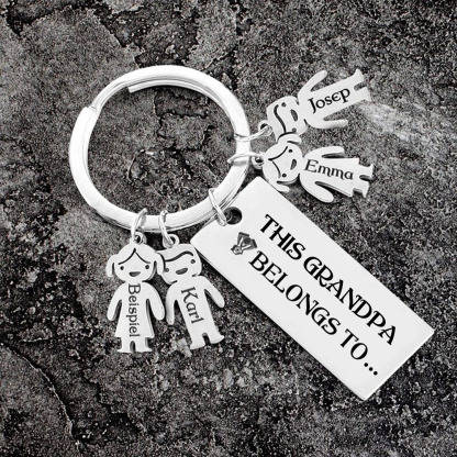 4 Names-Personalised 4 Children's Name Keychain-To My Dad-Gift Box Gift Card Set-Jessemade AU