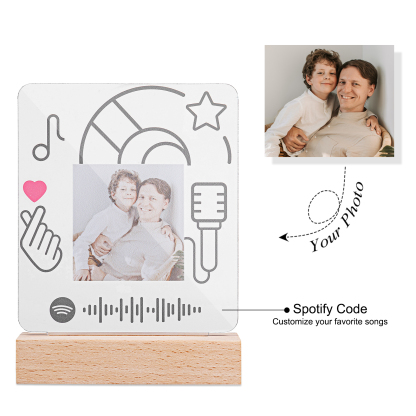 Personalised Spotify Code Photo LED Night Light-Can Play Music-Interesting-Jessemade AU