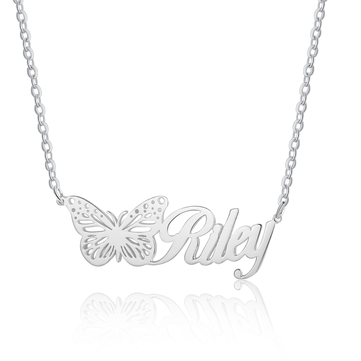 Personalised Birth Month Butterfly Name Necklace Classic Jewelry Gift For Her-Jessemade AU