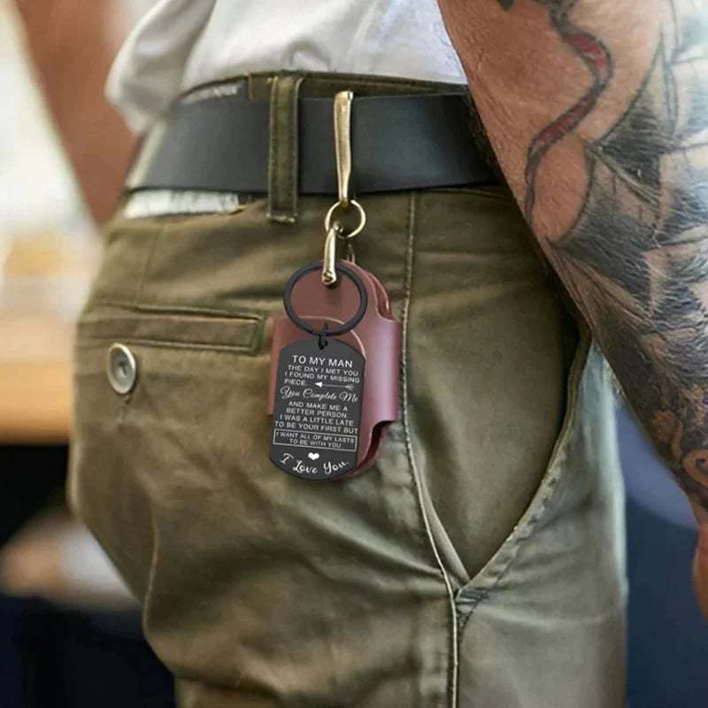 Couple Keychain Stainless Steel Keychain Valentine's Day Anniversary Gift for Couples-Jessemade AU