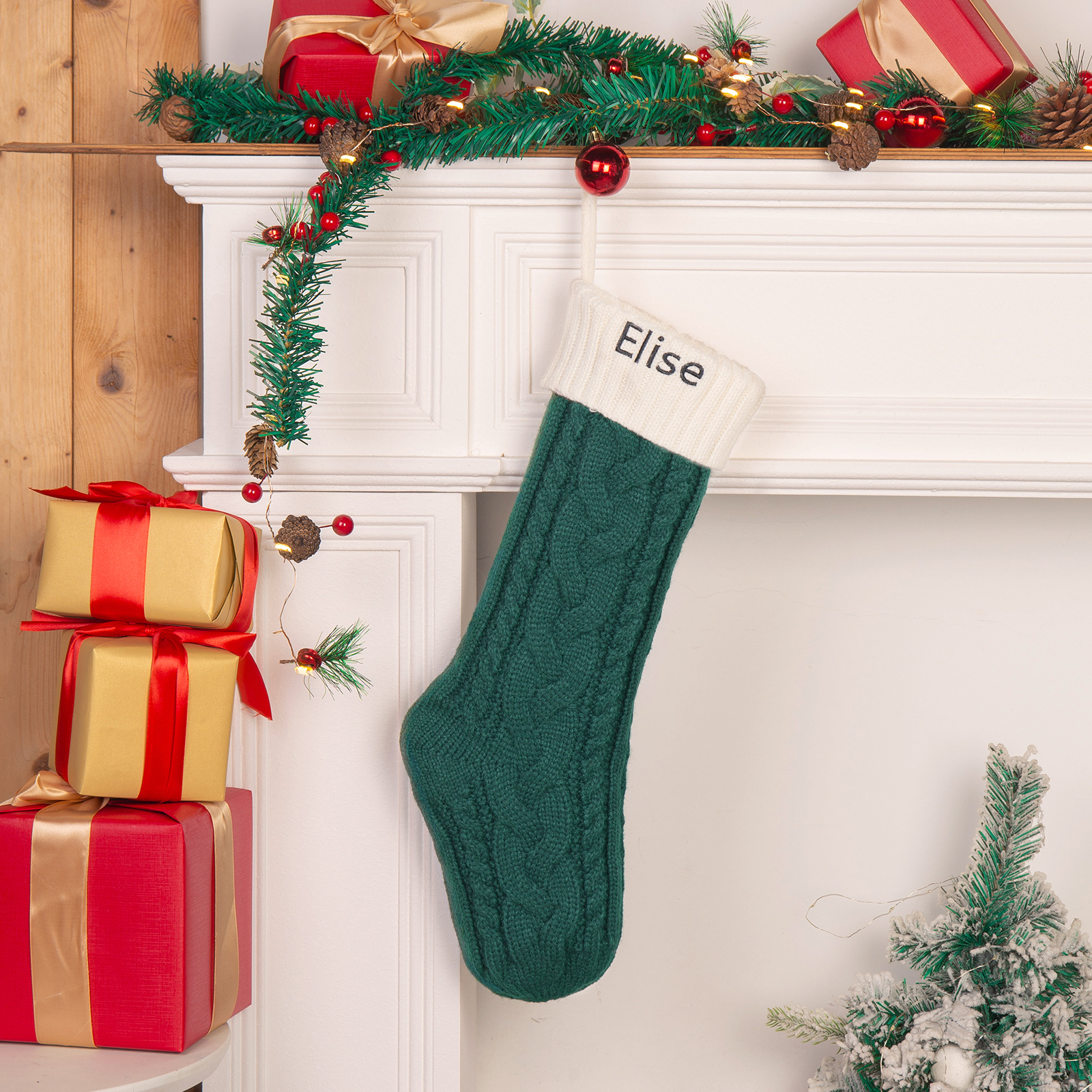 Personalised Christmas Stocking Ornaments Custom 1 Name Xmas Stocking Gifts for Family Friends-Jessemade AU