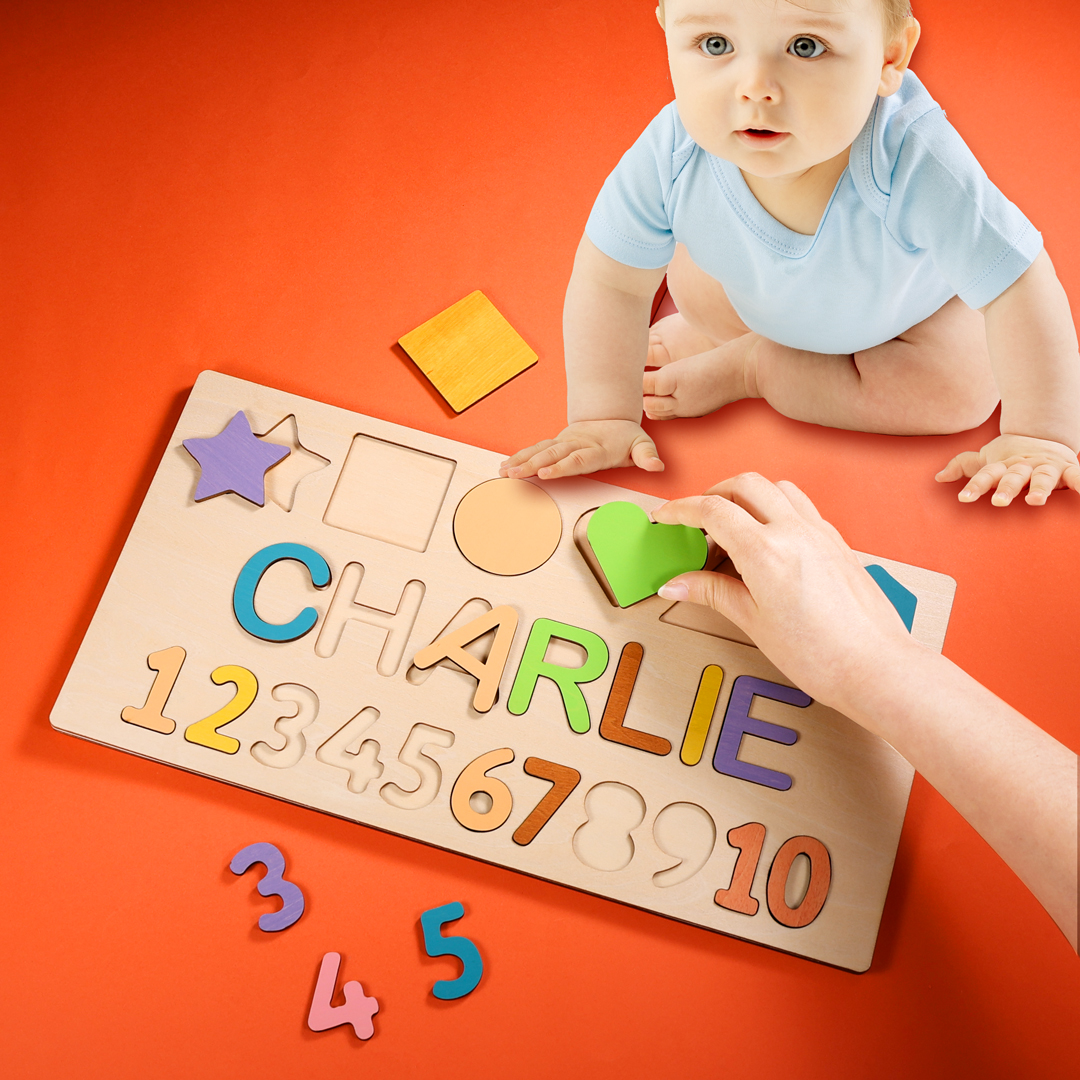 Personalised Kid's Wooden Name Alphabet Puzzle Toy for Toddlers Early Learning Child Toy-Jessemade AU
