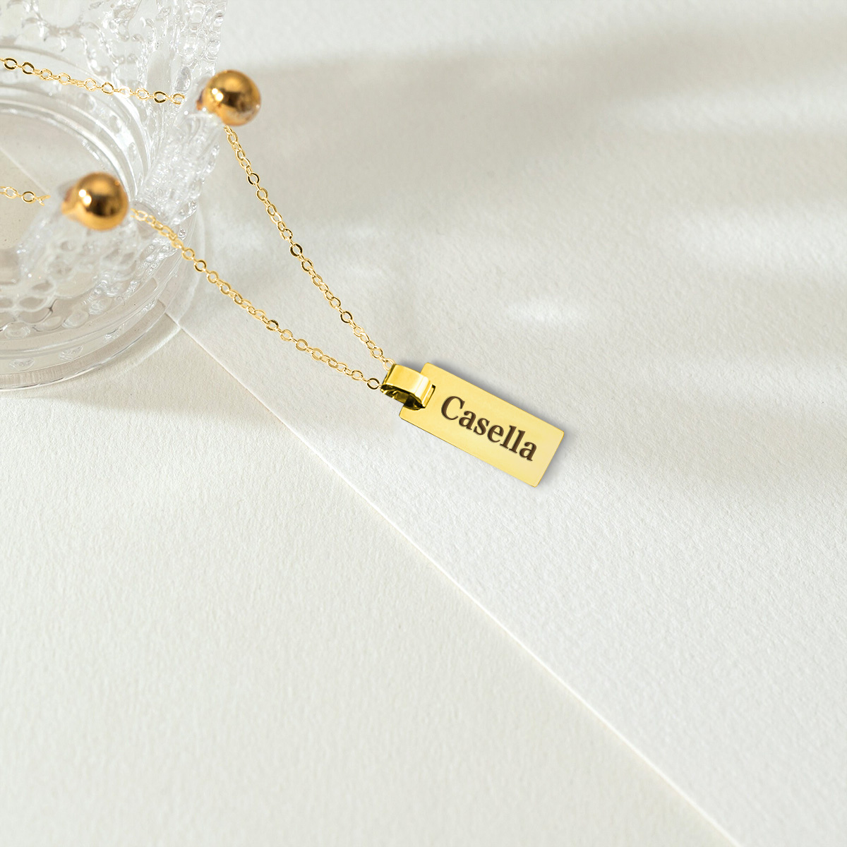 Personalised 1 Name Necklace Back To School Gold Necklace for Kids-Jessemade AU