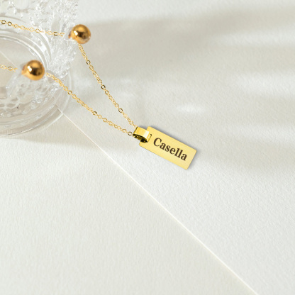 Personalised 1 Name Necklace Back To School Gold Necklace for Kids-Jessemade AU