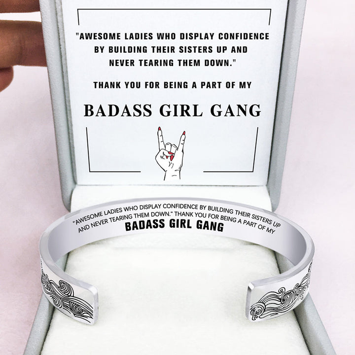 Thank you for being a part of my Badass Girl, Cuff Bangle Bracelet Gifts For Sister-Jessemade AU