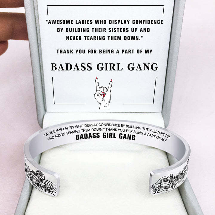 Thank you for being a part of my Badass Girl, Cuff Bangle Bracelet Gifts For Sister-Jessemade AU
