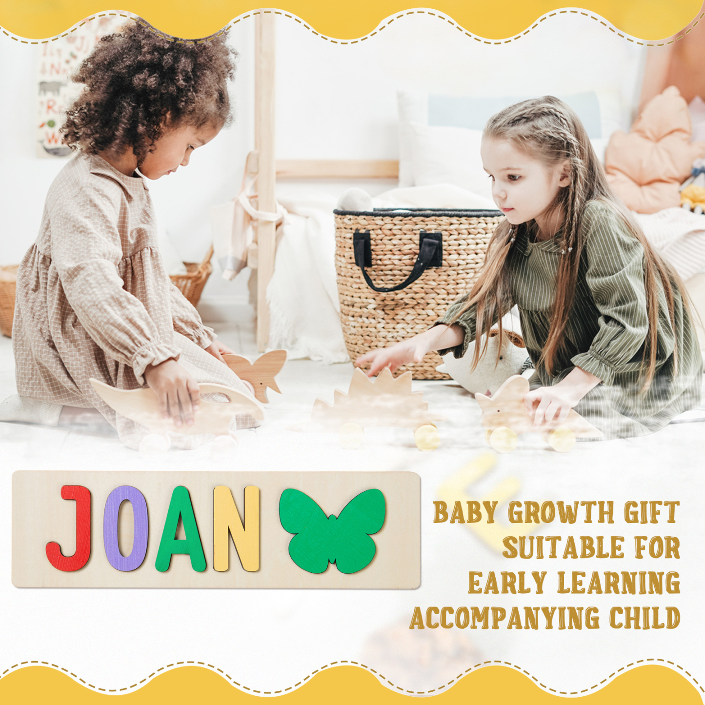 Personalised Kid's Wooden Name Alphabet Puzzle Toy for Toddlers Early Learning Child Toy-Jessemade AU