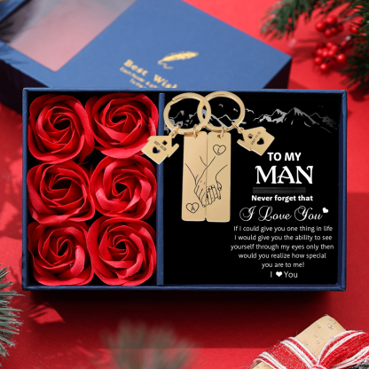 Holding Hands Couple Keychain Set Personalised Date Initial Matching Couple Gifts-Jessemade AU