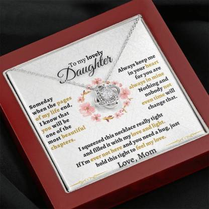To My Daughter Love Knot Necklace "Never forget that I love you“ Inspirational Gifts for Daughter-Jessemade AU