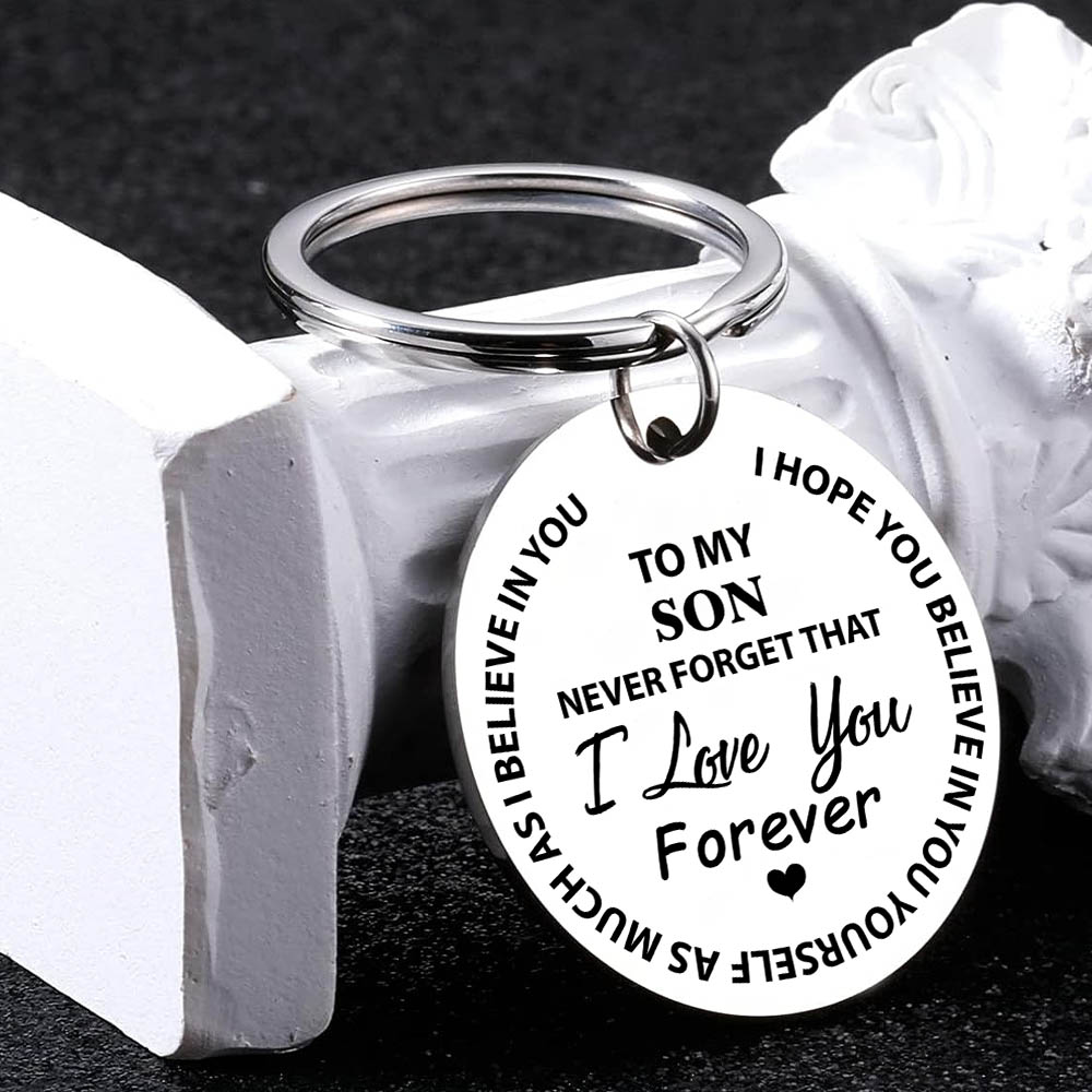 To My Son & Daughter Keyring Custom Photo Keychain "Never Forget That I Love You Forever" Personalised Gifts For Kids-Jessemade AU