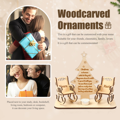 Christmas in Heaven Rocking Chair Ornament Custom 2 Names Memorial Gifts-Jessemade AU