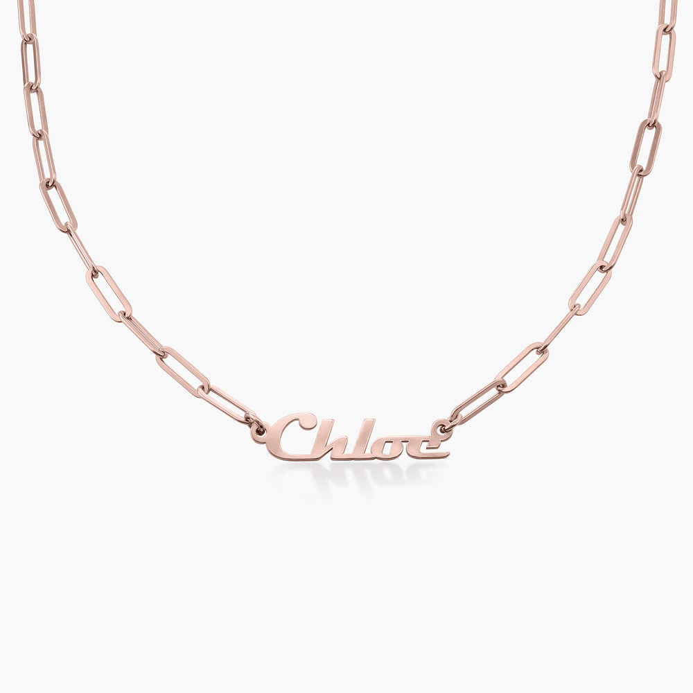 Personalised Chain Link Necklace Custom 1 Name Necklace Gift For Women-Jessemade AU