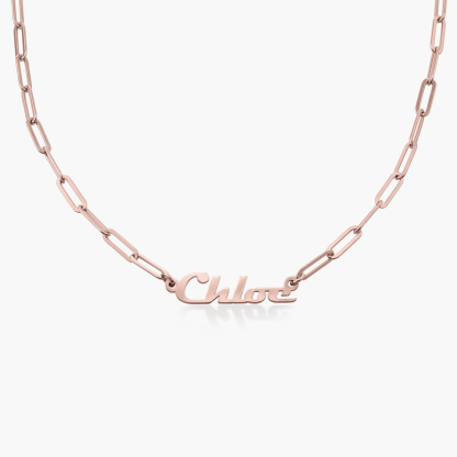 Personalised Chain Link Necklace Custom 1 Name Necklace Gift For Women-Jessemade AU