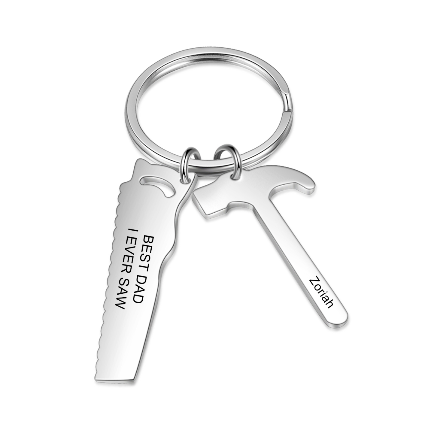 Father's Day Gifts Tool Keychain Personalised 1 Name Stainless Steel Keyring For Him-Jessemade AU