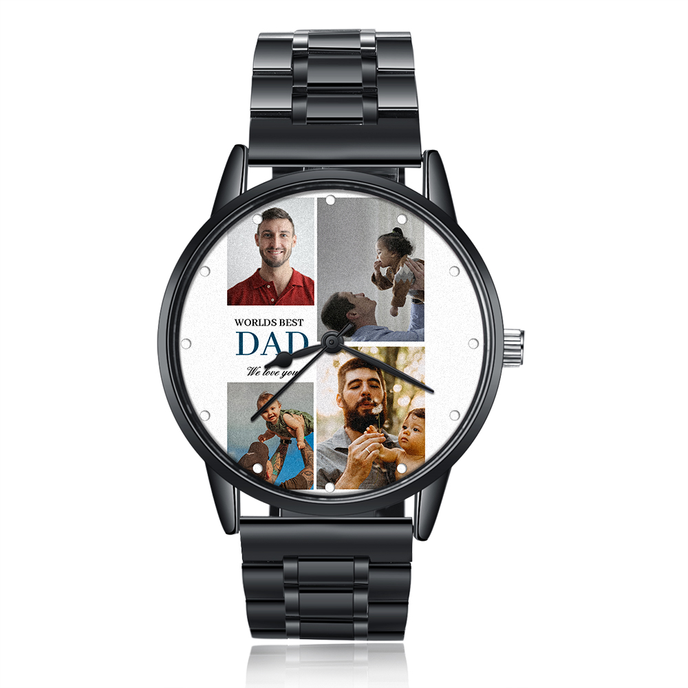 Personalised Photo Watch Custom 4 Photos Mechanical Watch Gifts for Him-Jessemade AU