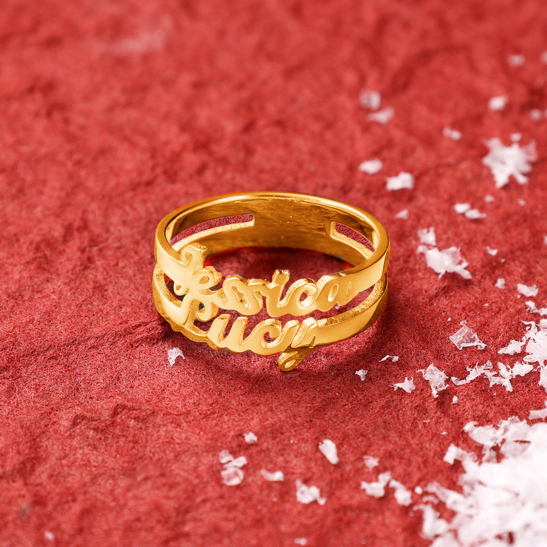 Personalised Name Ring Custom 1 Name Ring Gifts For Women-Jessemade AU