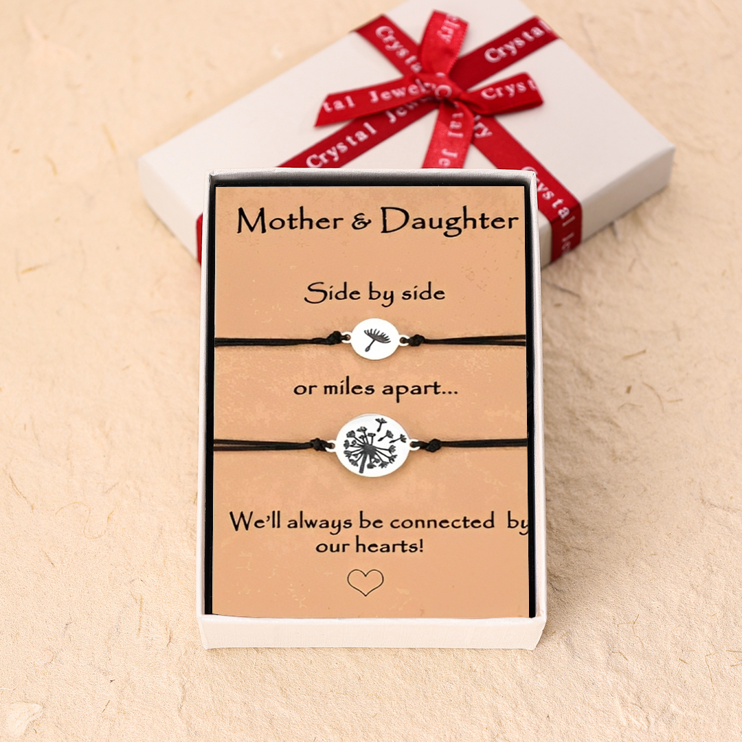 Dandelion Adjustable String Bracelets Mother and Daughter Bracelets Back To School Gift  for Her-Jessemade AU