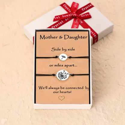 Dandelion Adjustable String Bracelets Mother and Daughter Bracelets Back To School Gift  for Her-Jessemade AU