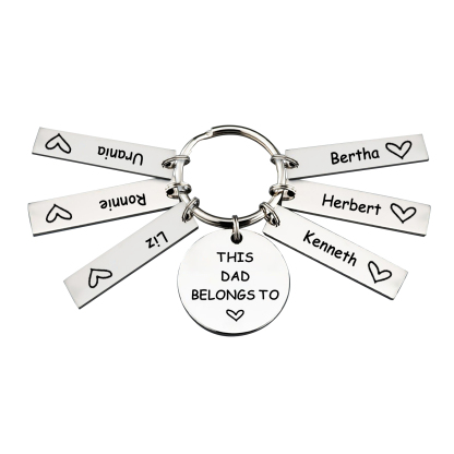 6 Names - Personalised Name Keychain Stainless Steel Keychain Special Gift for Mummy/Dad-Jessemade AU