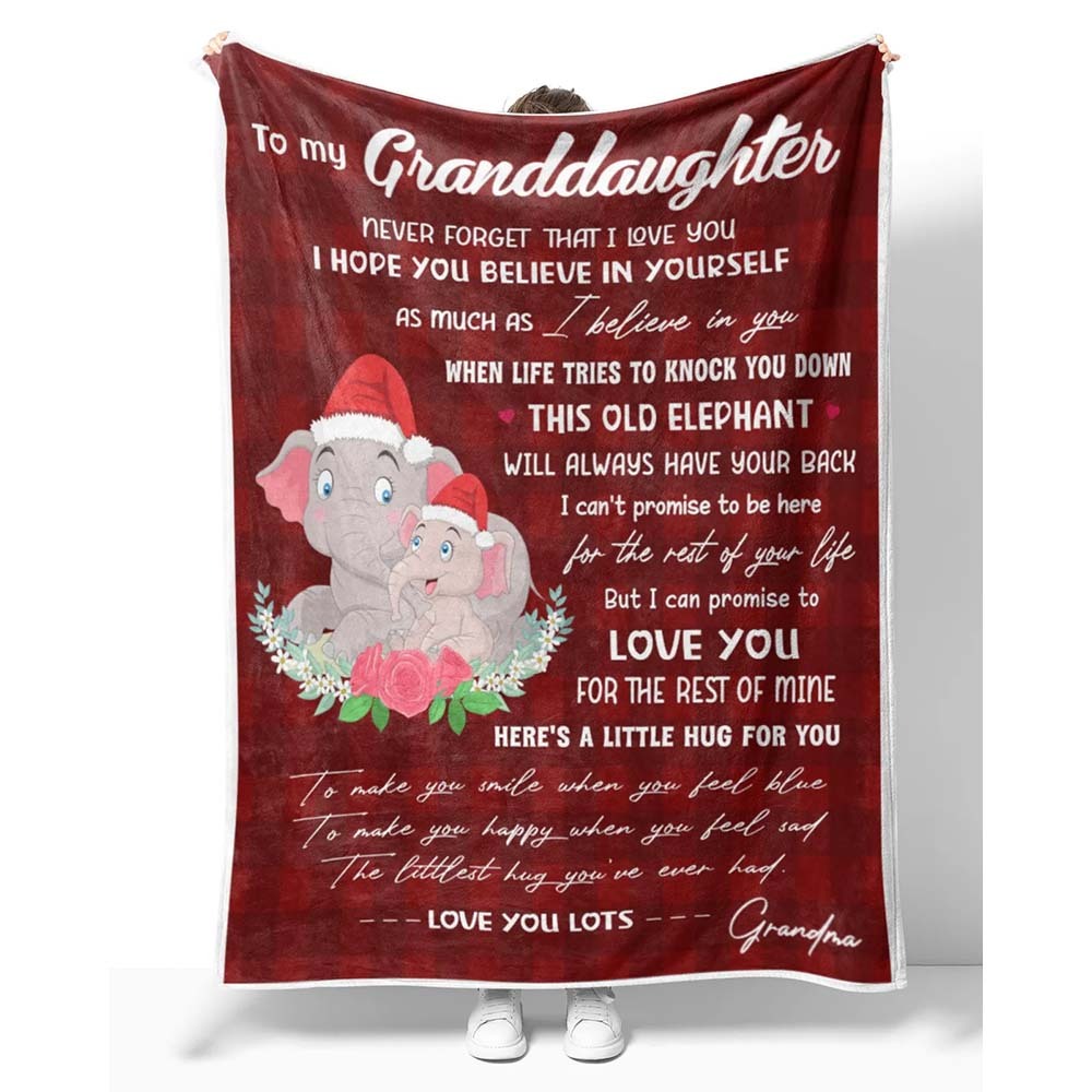 Grandma to Granddaughter,Never forget that I love you-Flannel Blanket-Jessemade AU