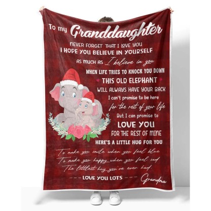 Grandma to Granddaughter,Never forget that I love you-Flannel Blanket-Jessemade AU