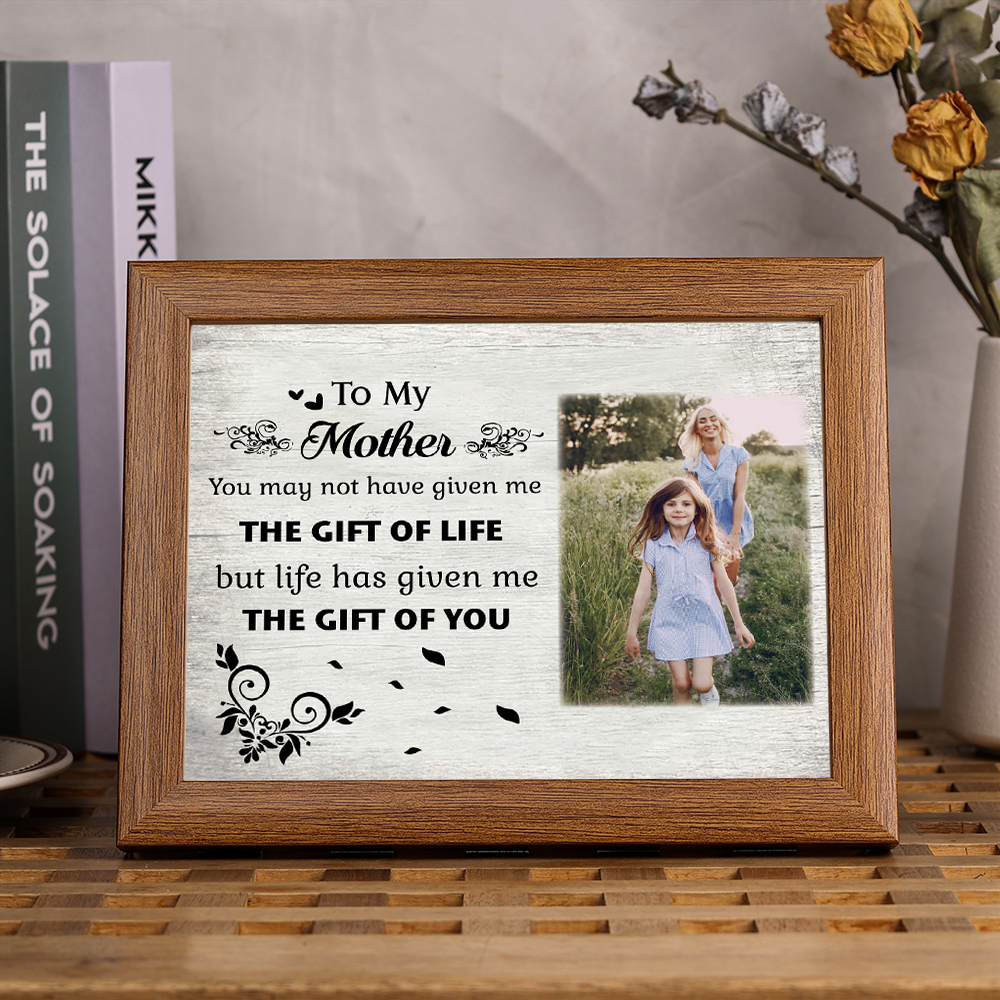To My Mother Personalised Photo Frame With Light Gifts For Mother “Life Given Me The Gift Of You”-Jessemade AU