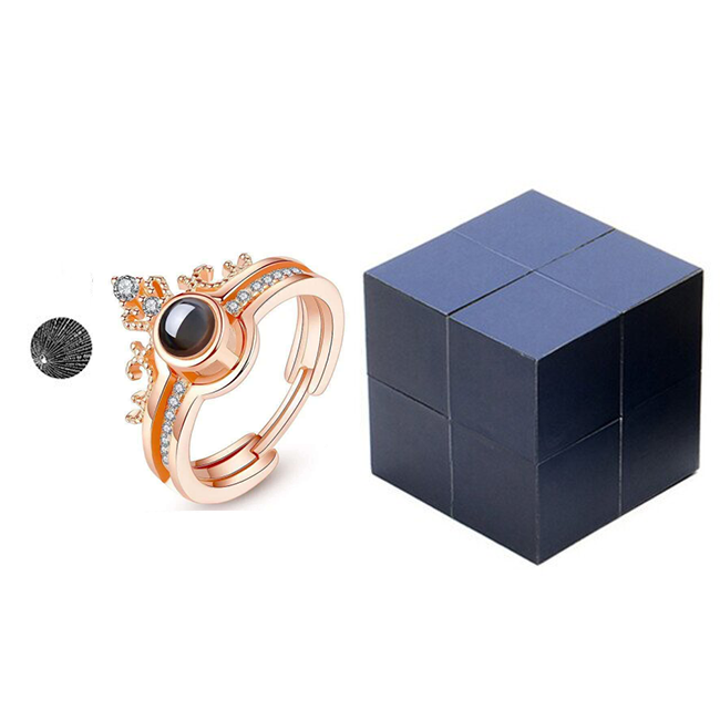 Personalised 100 Languages Projection Ring Engraved  " I LOVE YOU" Ring Gifts For Her-Jessemade AU