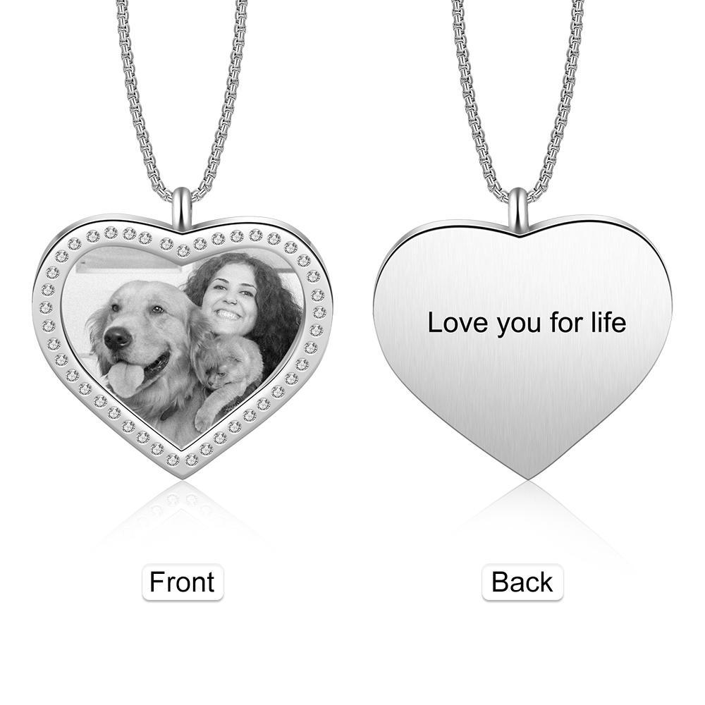 Personalised Heart Photo Necklace Custom Picture Necklace Gifts For Her-Jessemade AU