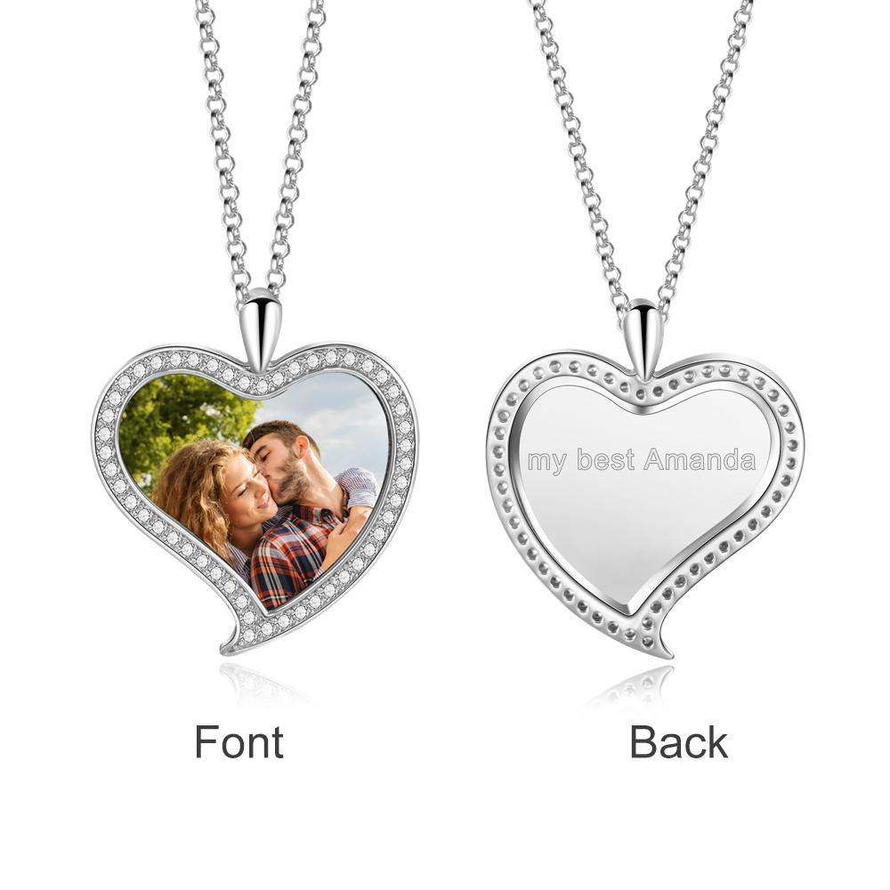 Personalised Heart Necklace Custom Photo Necklace Gifts For Her-Jessemade AU