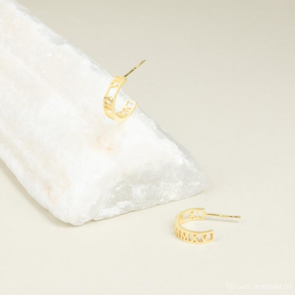 Personalised Name Custom Earrings Simple Stylish Gifts for Her-Jessemade AU