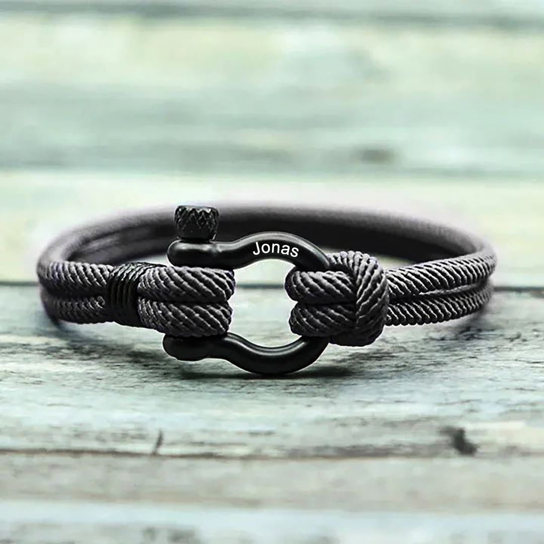 To My Dad Personalised Name Love Knot Bracelet "Love You Forever" Nautical Bracelet for Son-Jessemade AU